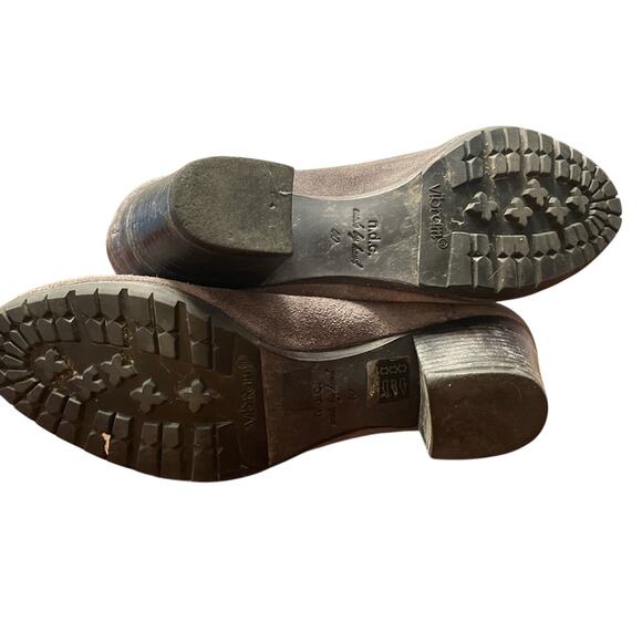 Gray Suede Knee High Handmade Boots n.d.c. 40 Tall Dressy Bohemian Earthy - Picture 7 of 8